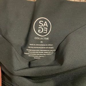 Dark Tealish green sage leggings XS